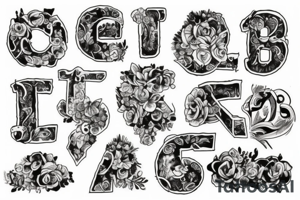 Letter AD tattoo idea