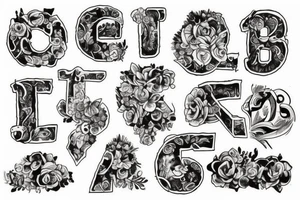 Letter AD tattoo idea