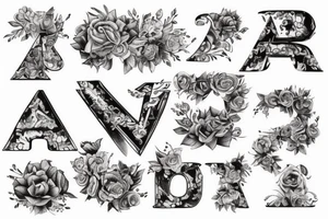 Letter AD tattoo idea