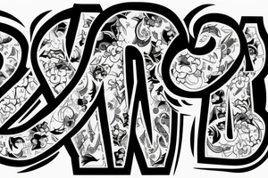 Using letters DMACHZR tattoo idea