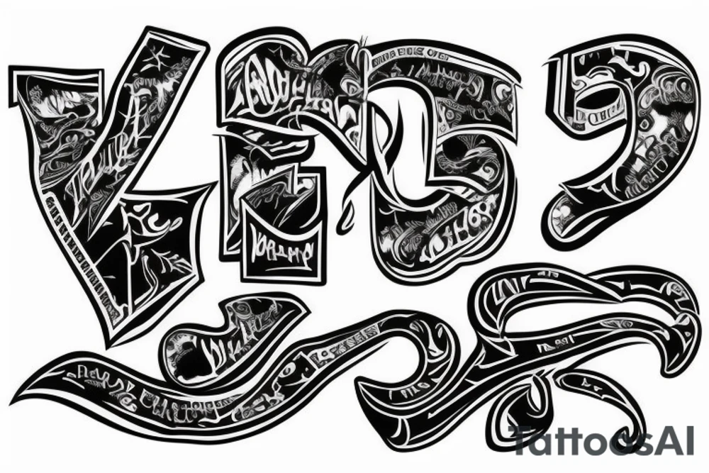 Using letters DMACHZR tattoo idea