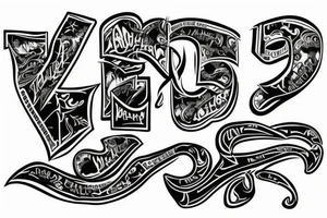 Using letters DMACHZR tattoo idea