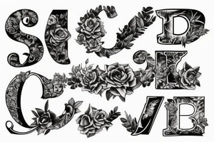 Letter AD tattoo idea
