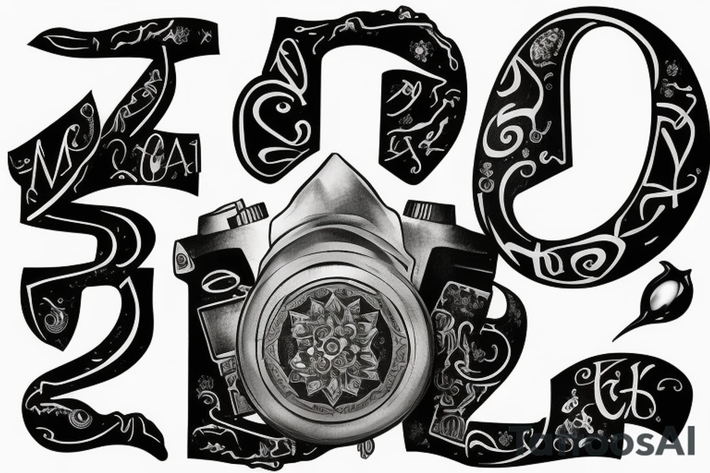 Letter AD tattoo idea