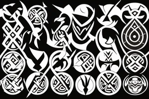 Symbol or minimalist design that represents life as a continuing battle tattoo idea