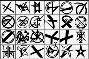 Symbol or minimalist design that represents life as a continuing battle tattoo idea