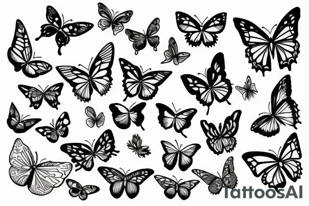 Butterfly music tattoo idea