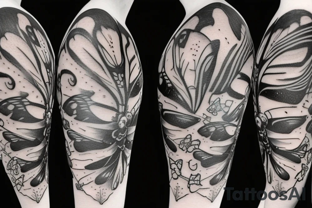 Butterfly music tattoo idea
