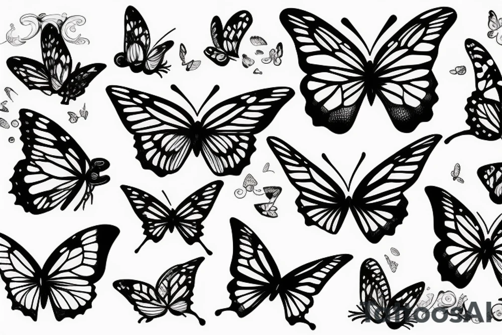 Butterfly music tattoo idea