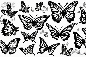 Butterfly music tattoo idea