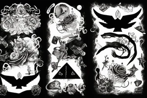 black sky cloudy tattoo idea