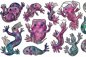 Axolotl crystal tattoo idea