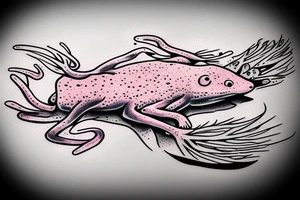 Axolotl crystal tattoo idea