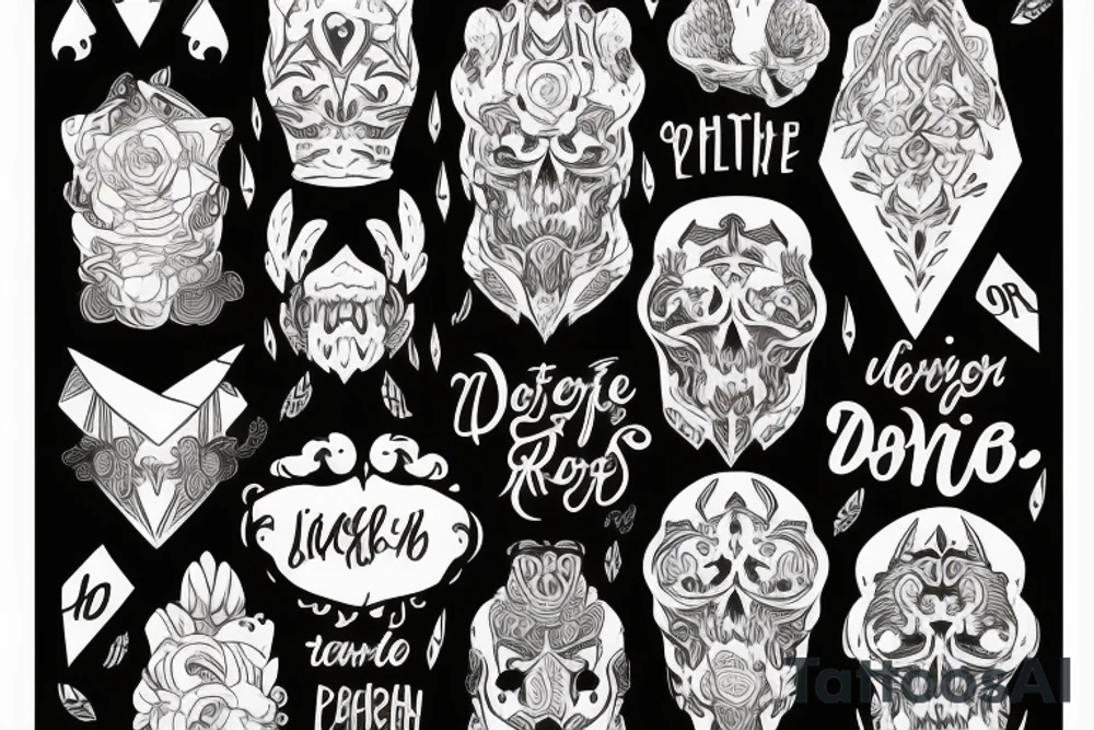 Write down the names Dor and Yehonatan tattoo idea