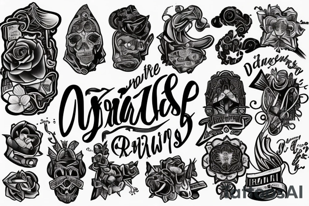 Write down the names Dor and Yehonatan tattoo idea