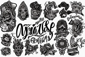 Write down the names Dor and Yehonatan tattoo idea