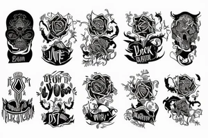 Write down the names Dor and Yehonatan tattoo idea
