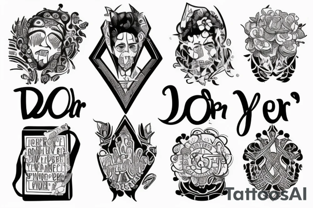 Write down the names “Dor and Yehonatan” tattoo idea