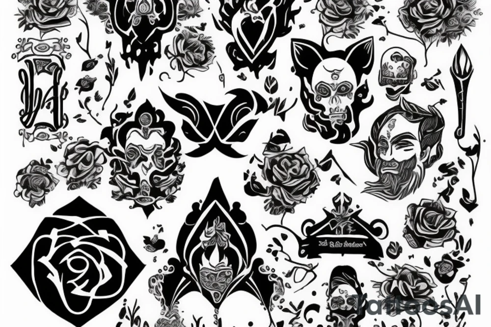 Write down the names “Dor and Yehonatan” tattoo idea