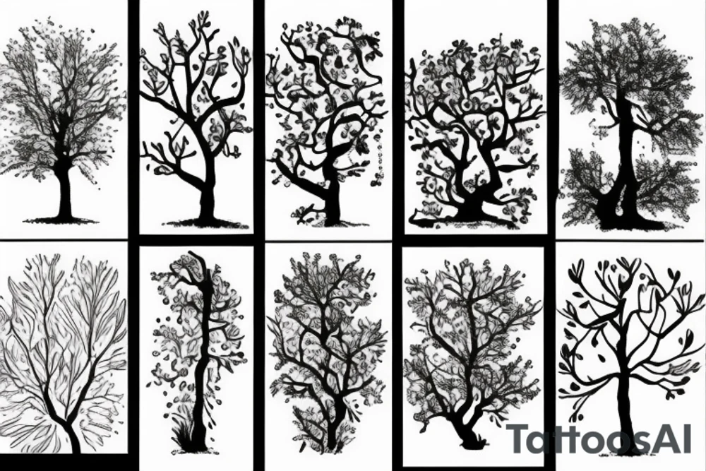 Tamarix tree tattoo idea