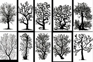 Tamarix tree tattoo idea