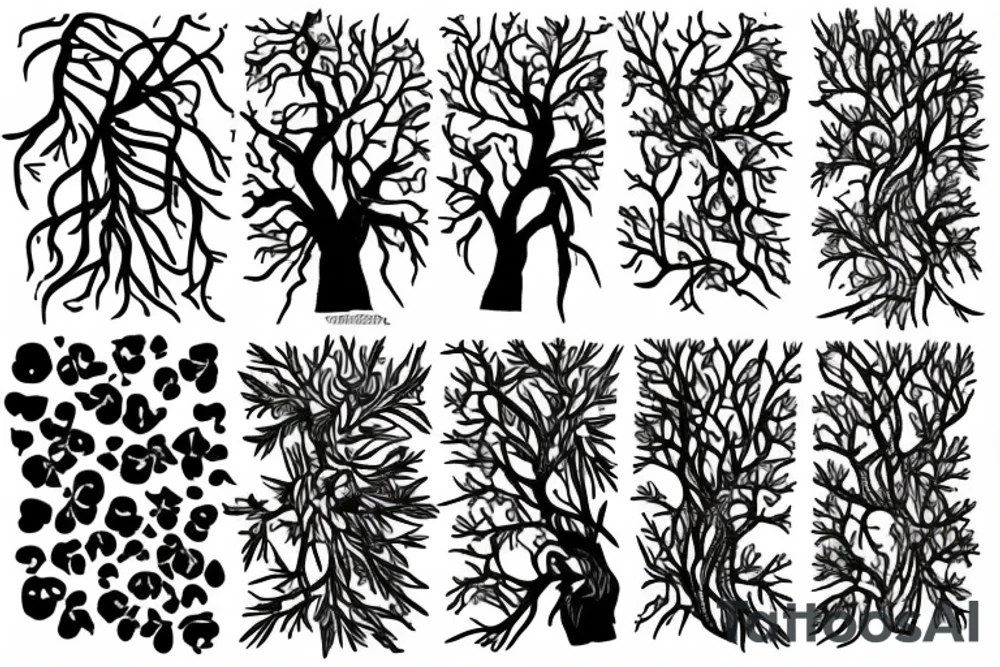 Tamarix tree tattoo idea