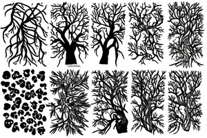 Tamarix tree tattoo idea