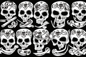 skull and crossed bones tattoo idea