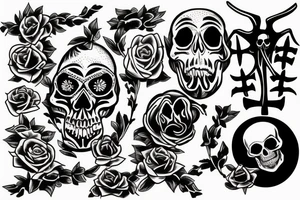skull and crossed bones tattoo idea