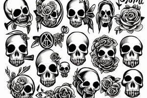 skull and crossed bones tattoo idea