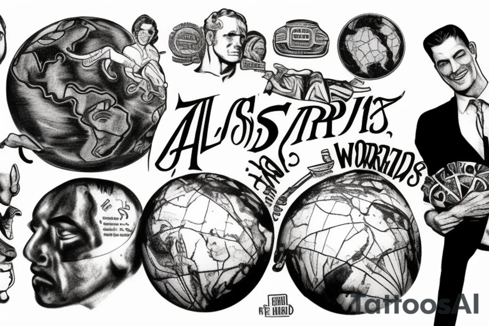 Atlas shrugged front cover with a man holding up the world tattoo idea