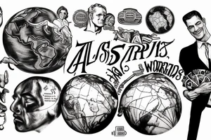 Atlas shrugged front cover with a man holding up the world tattoo idea