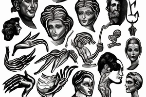 Prometheus in the style of Ayn Rand tattoo idea