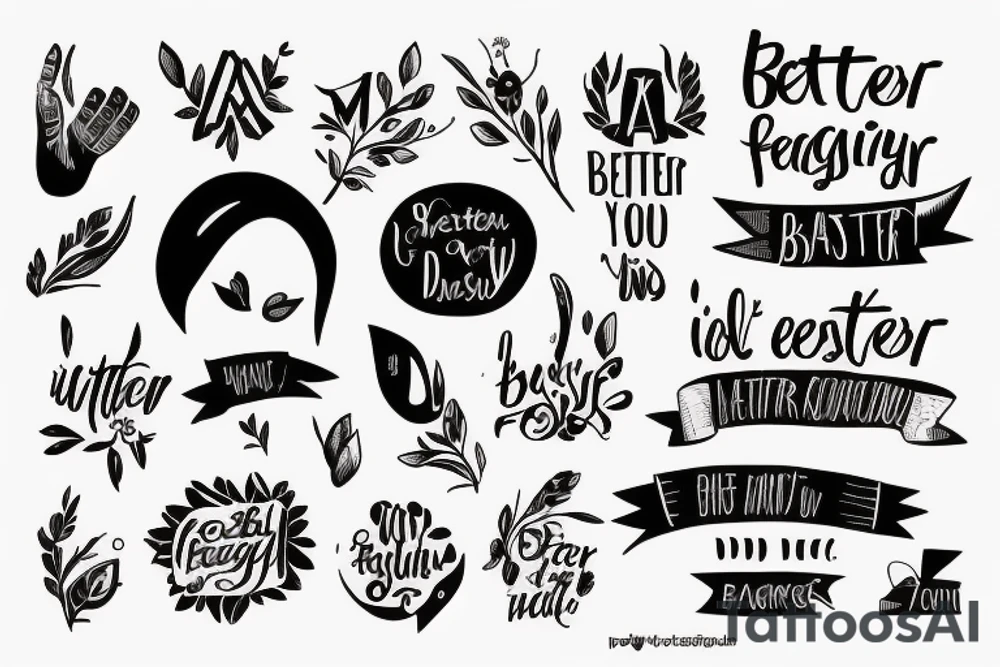 frase: BETTER THAN YESTERDAY tattoo idea