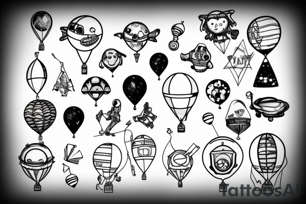 astronaut with a balloon tattoo idea
