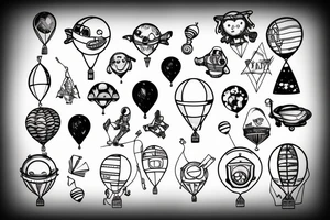 astronaut with a balloon tattoo idea