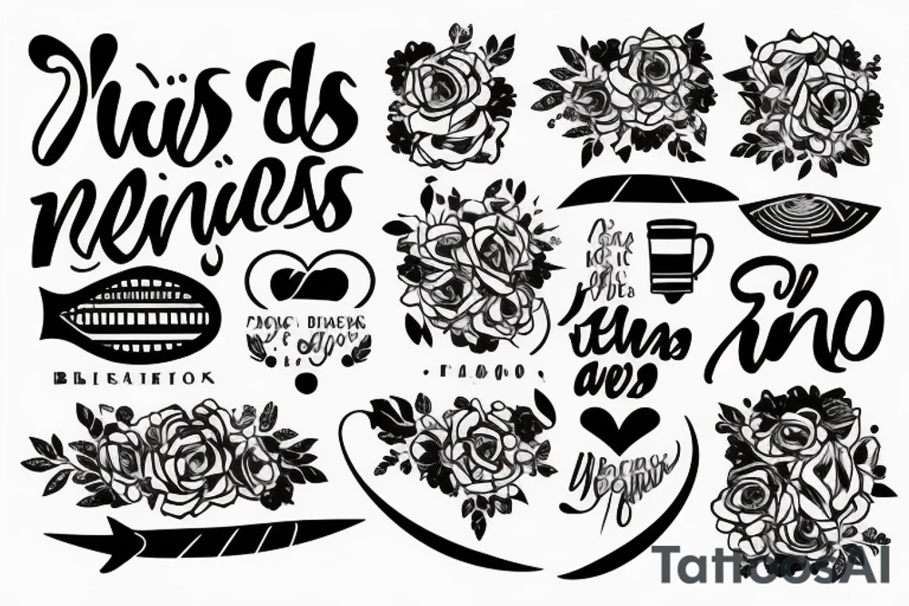 Text on two lines saying dias buenos mejores on black font tattoo idea