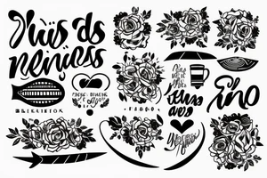 Text on two lines saying dias buenos mejores on black font tattoo idea