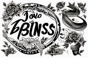 Text on two lines saying dias buenos mejores on black font tattoo idea