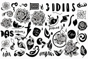 Text “dias buenos” tattoo idea