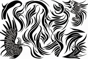 burning phoenix tattoo idea