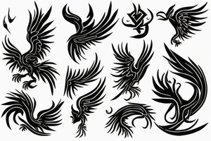 burning phoenix tattoo idea