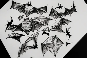 Bat hanging upside down tattoo idea