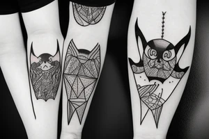 Bat hanging upside down tattoo idea