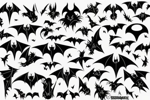 Bat hanging upside down tattoo idea
