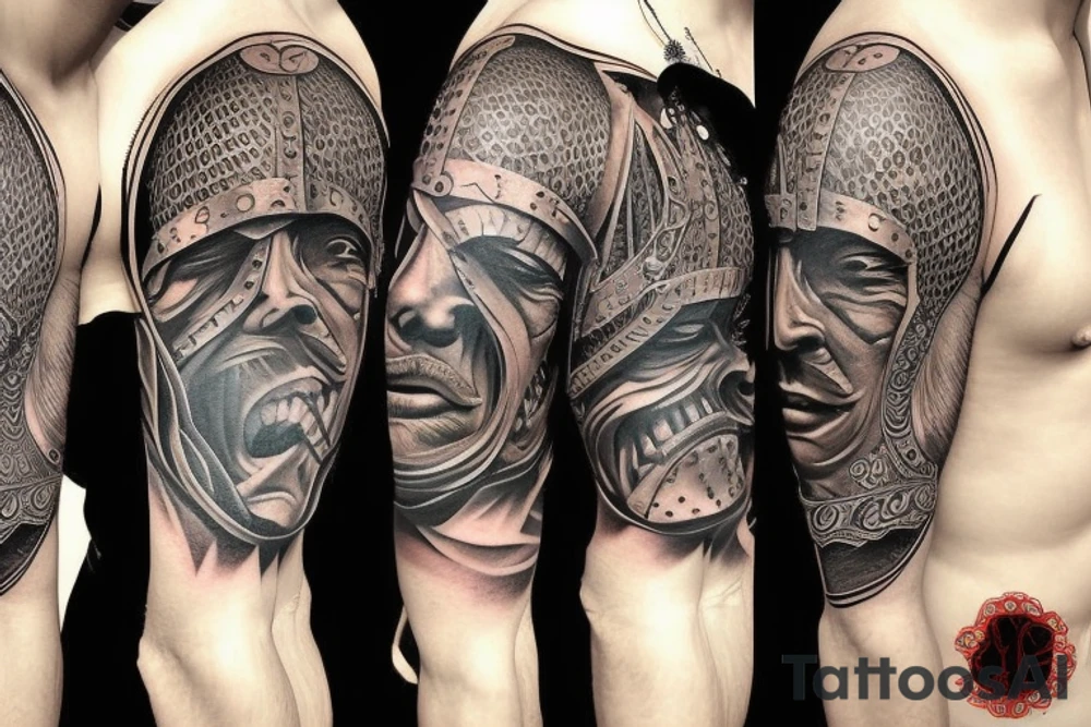 Warrior sleeve tattoo idea