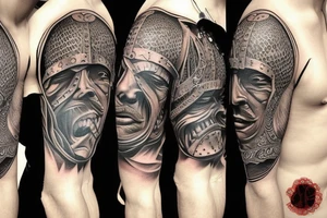 Warrior sleeve tattoo idea