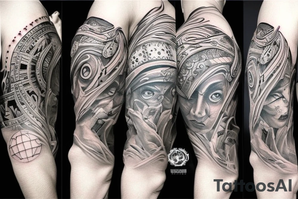 Warrior sleeve tattoo idea