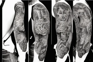 Cowboy sleeve tattoo idea
