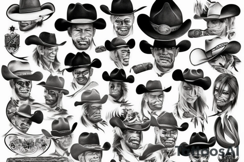 Cowboy western tattoo idea